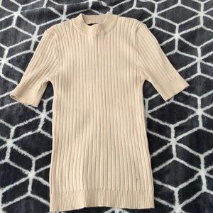 RIBBED CREAM/TAN TOP!!!